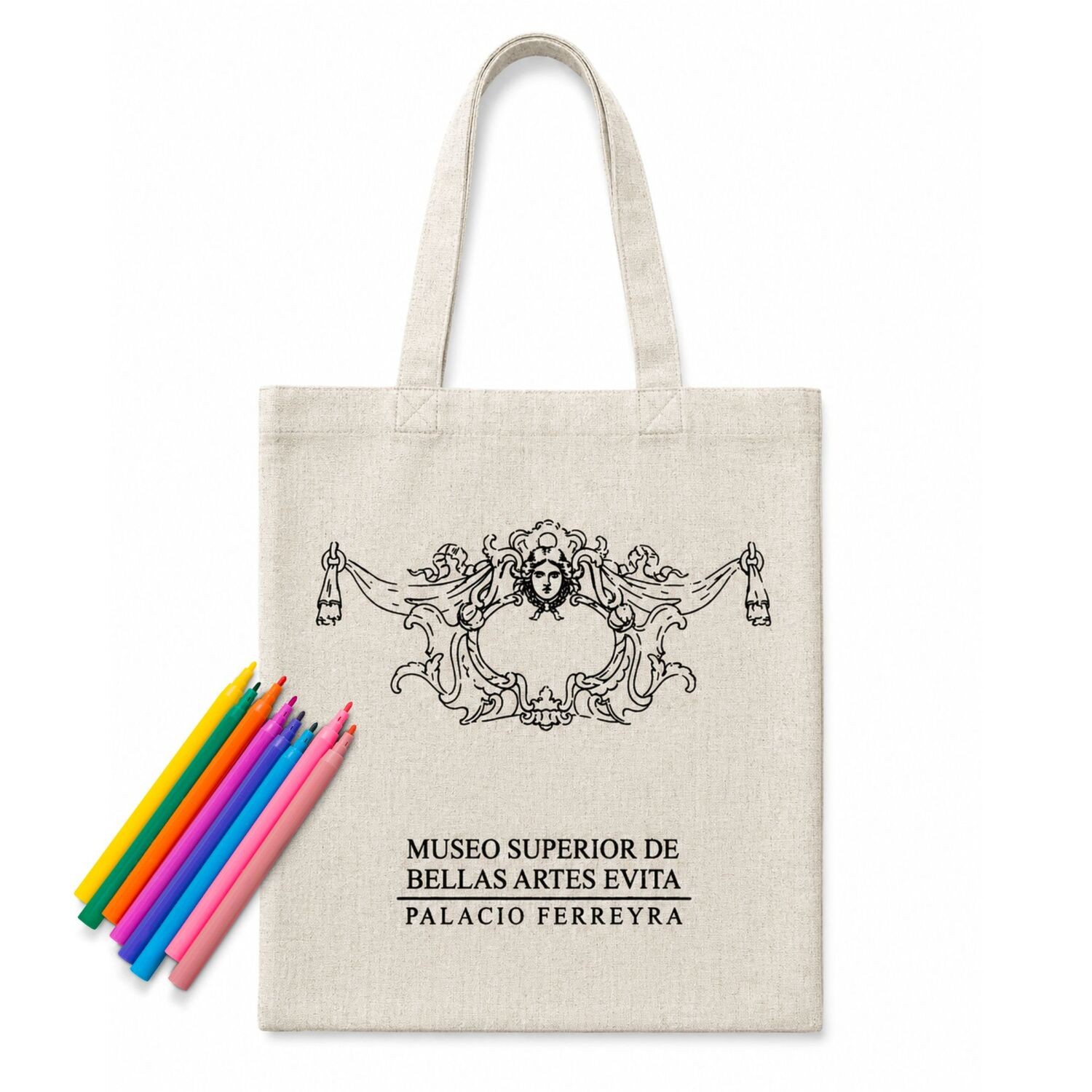 Totebag Mini 20cm x 25cm MUSEO "EVITA" PALACIO FERREYRA - 2025 - AGENCIA CORDOBA CULTURA