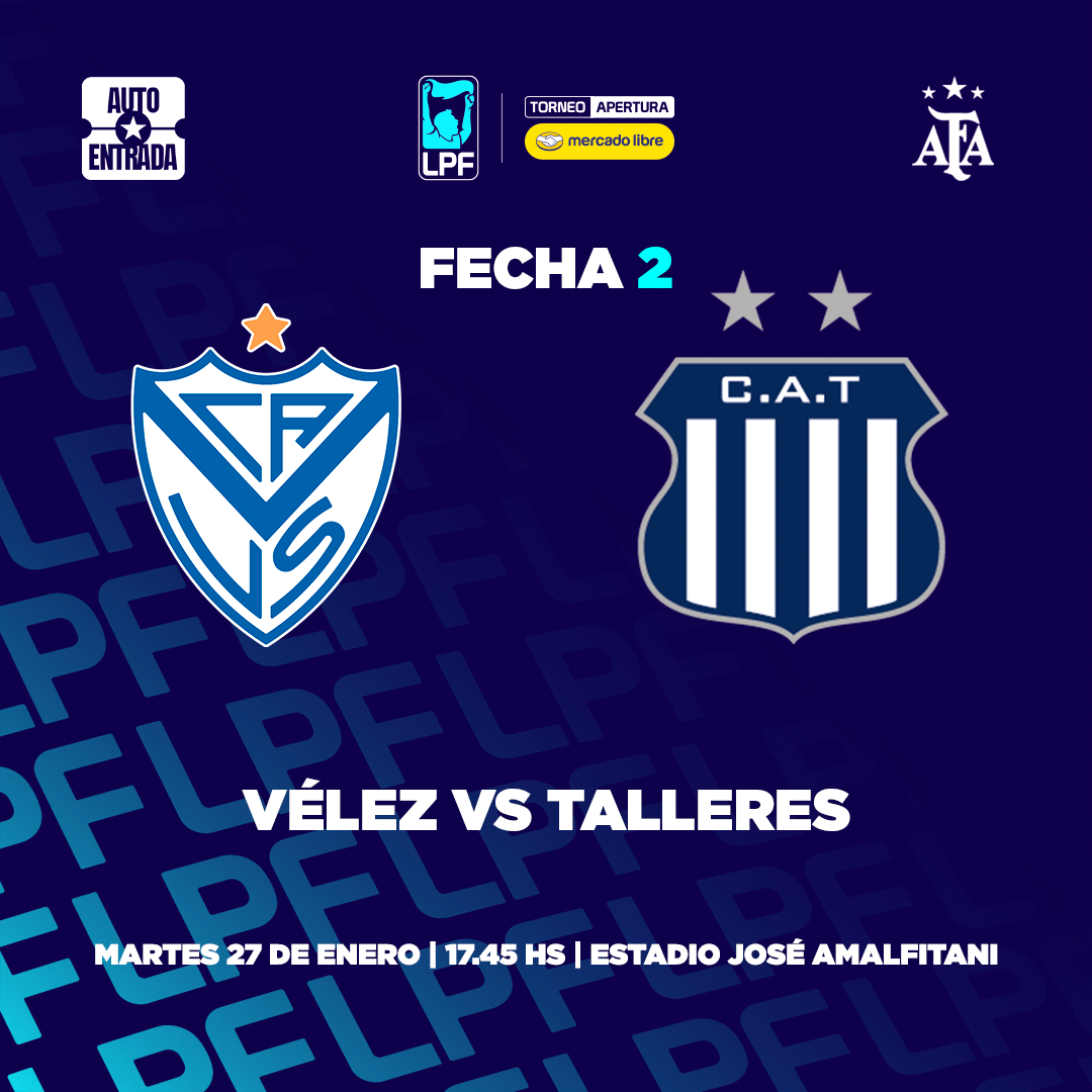 Vélez Sarsfield vs.Talleres - Torneo Mercado Libre 2026 (Fecha 2)