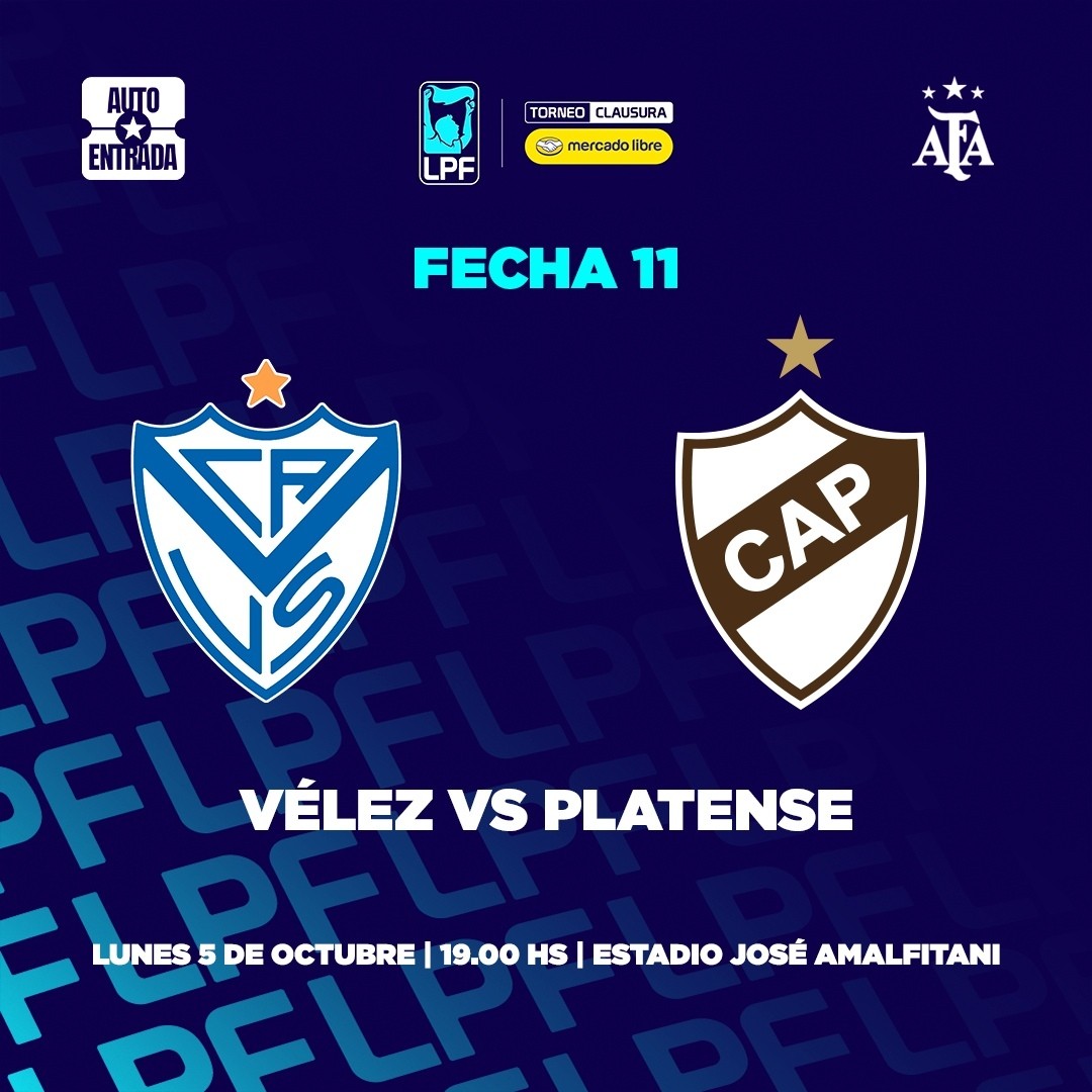 Vélez Sarsfield vs. Platense - Torneo Clausura Mercado Libre 2026 (Fecha 11)