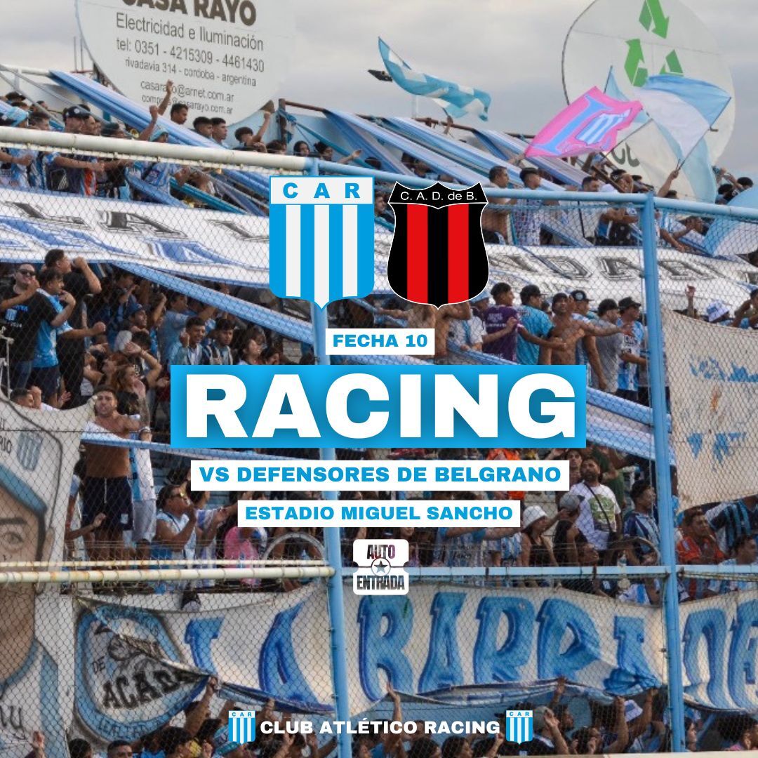 RACING DE CÓRDOBA vs CLUB ATLÉTICO DEFENSORES DE BELGRANO