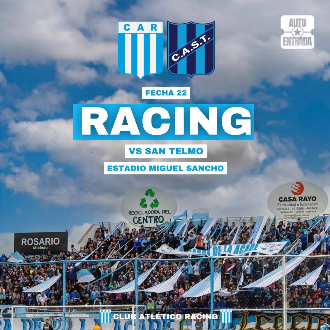 RACING DE CÓRDOBA VS SAN TELMO