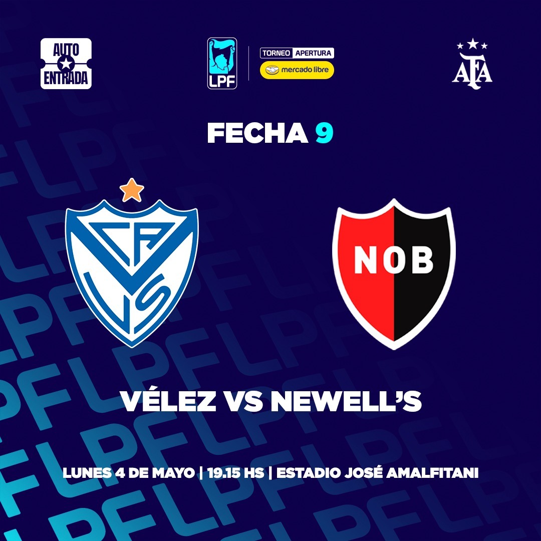 Vélez Sarsfield vs. Newell's - Torneo Apertura Mercado Libre 2026 (Fecha 9)