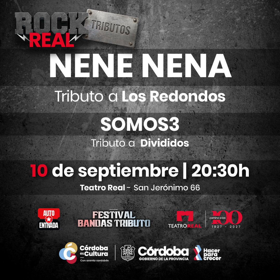 CICLO ROCK REAL  - TRIBUTO A LOS REDONDOS (por Nene Nena) - TRIBUTO A DIVIDIDOS (por Somos3)