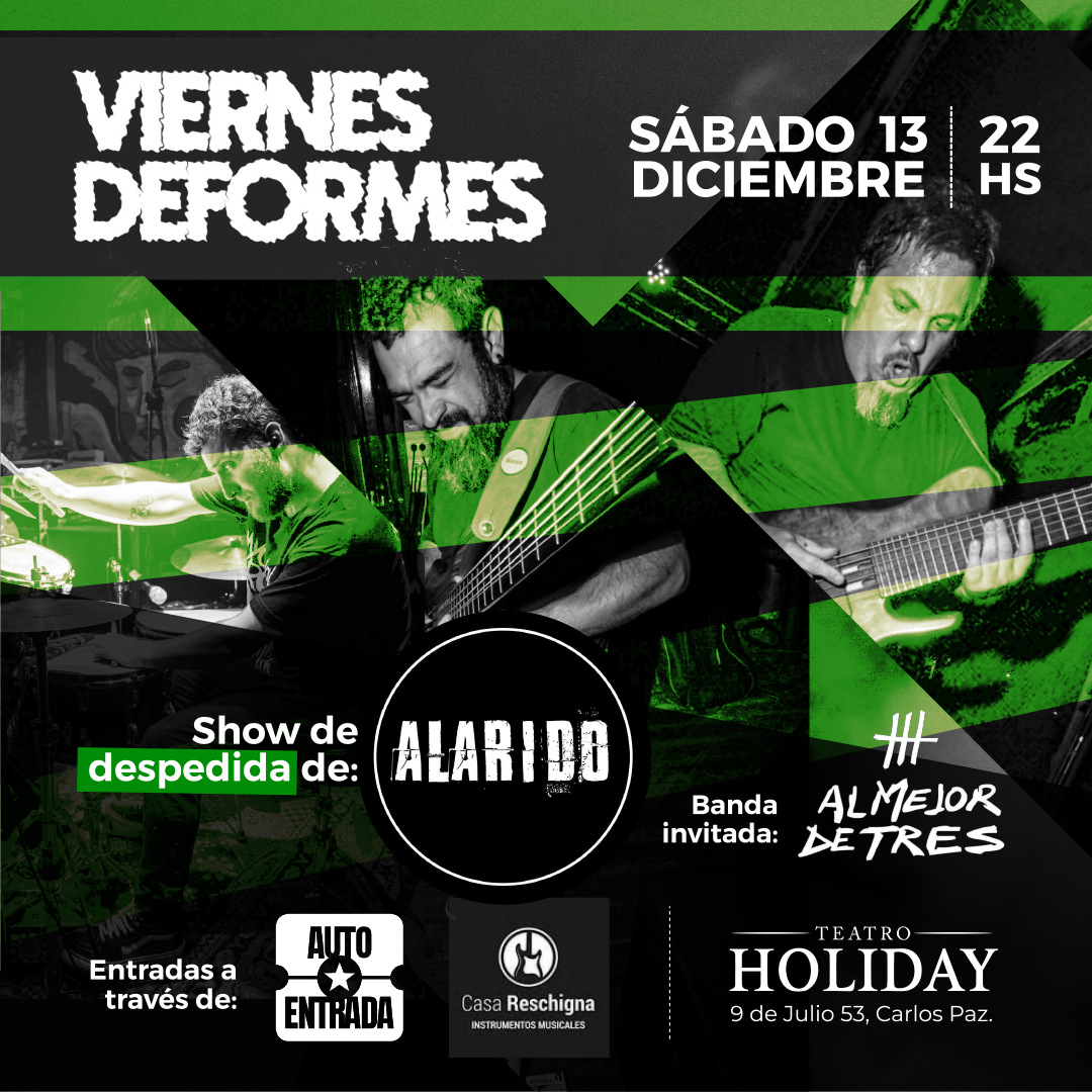 ROCK EN CARLOS PAZ (ALARIDO - VIERNES DEFORMES - AL MEJOR DE TRES)