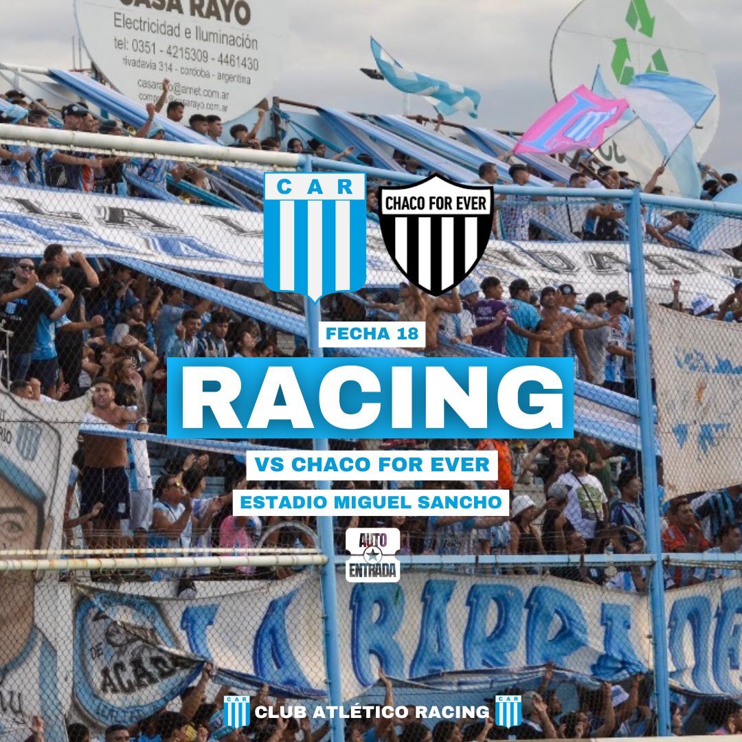 RACING DE CÓRDOBA VS CHACO FOR EVER