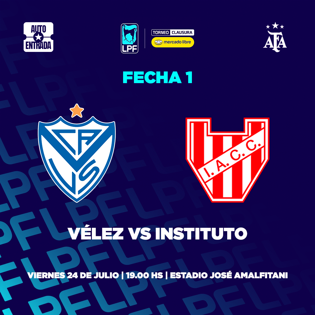Vélez Sarsfield vs. Instituto - Torneo Clausura Mercado Libre 2026 (Fecha 1)