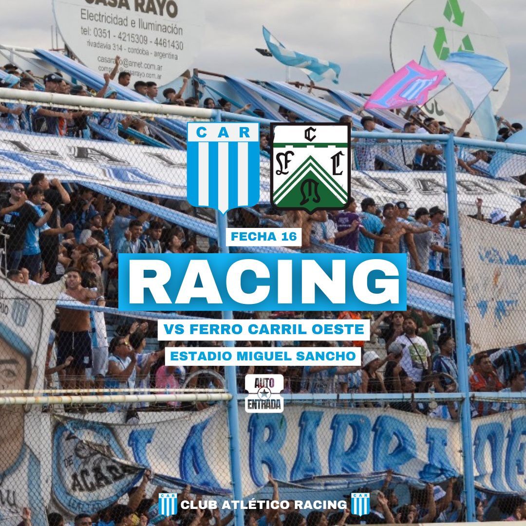 RACING DE CÓRDOBA VS FERRO CARRIL OESTE